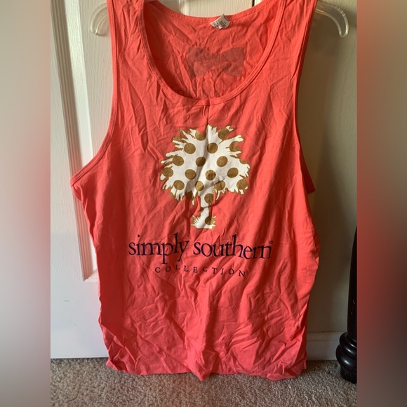 Simply Southern Tops - EUC Simply Southern Coral Tunic Large